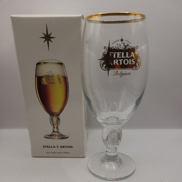 STELLA ARTOIS Beer 2016 Limited Edition HOLIDAY Chalice Glass 33mL NEW in Box - Picture 1 of 4